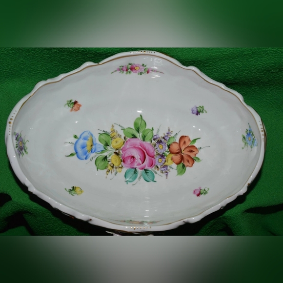 Vintage Porcelain bowl Vase PMP Porcelain manufactory PLAUE East Germany Thuring - Picture 4 of 8